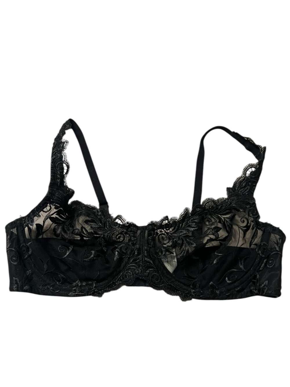 Soma Black Lace Underwire Bra 36C